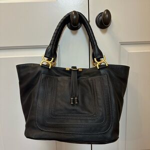 Authentic Chloe Marcie Black Pebbled Leather Tote. Excellent condition.